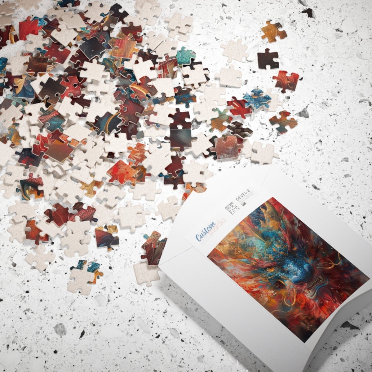 Ceremonial colored dragon jigsaw puzzle - Elegant Deer