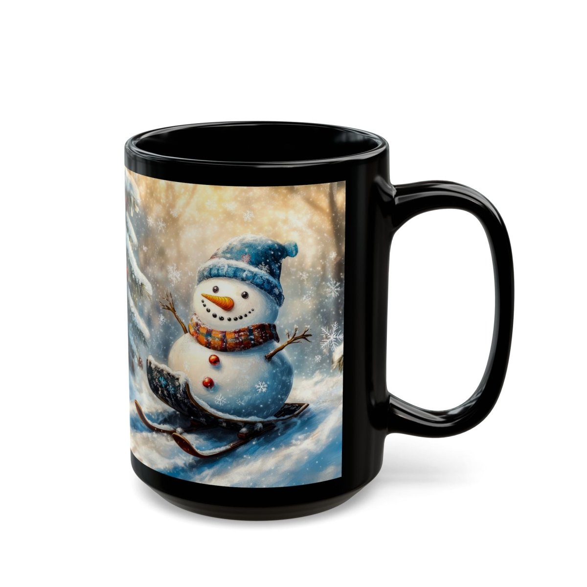 Cheerful Snowman Mug – Winter Fun 15oz - Elegant Deer