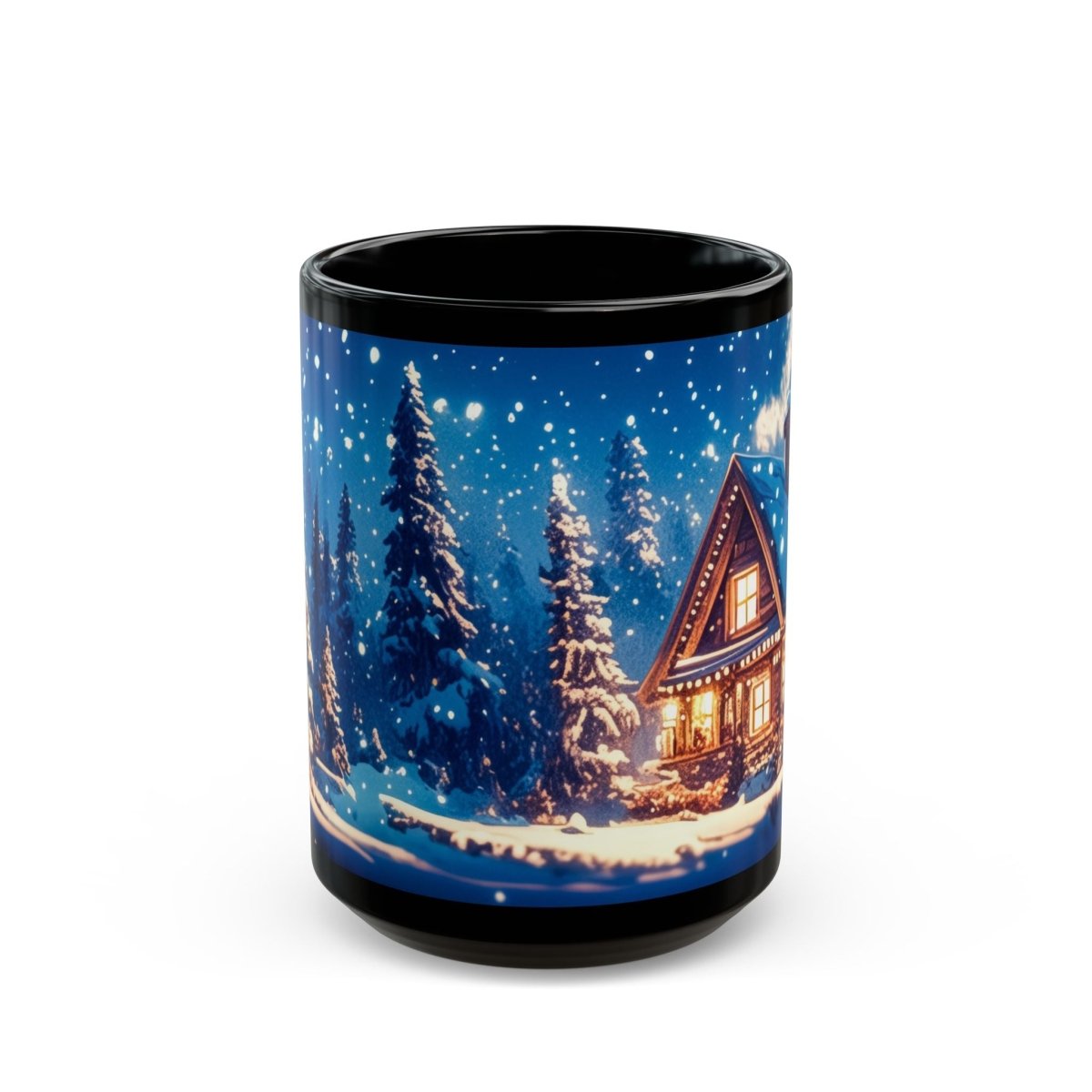 Cozy Winter Cabin Mug – Warmth in Every Sip 15oz - Elegant Deer