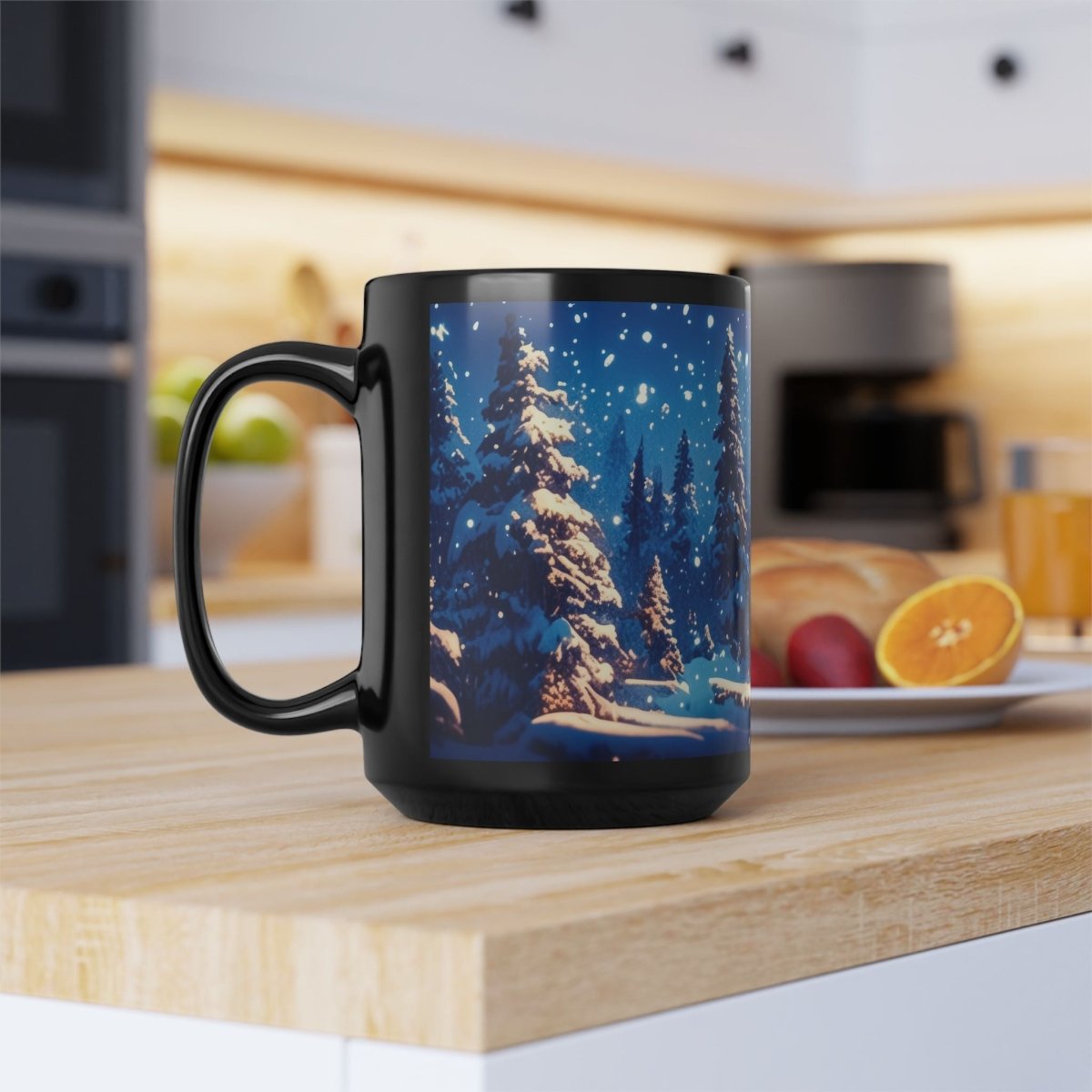Cozy Winter Cabin Mug – Warmth in Every Sip 15oz - Elegant Deer