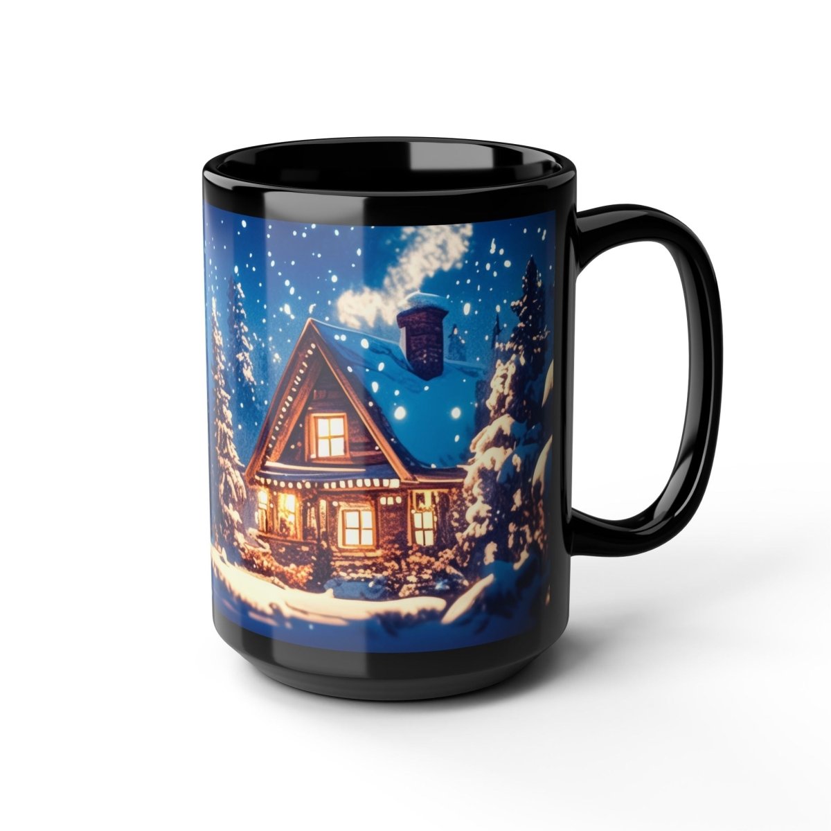 Cozy Winter Cabin Mug – Warmth in Every Sip 15oz - Elegant Deer