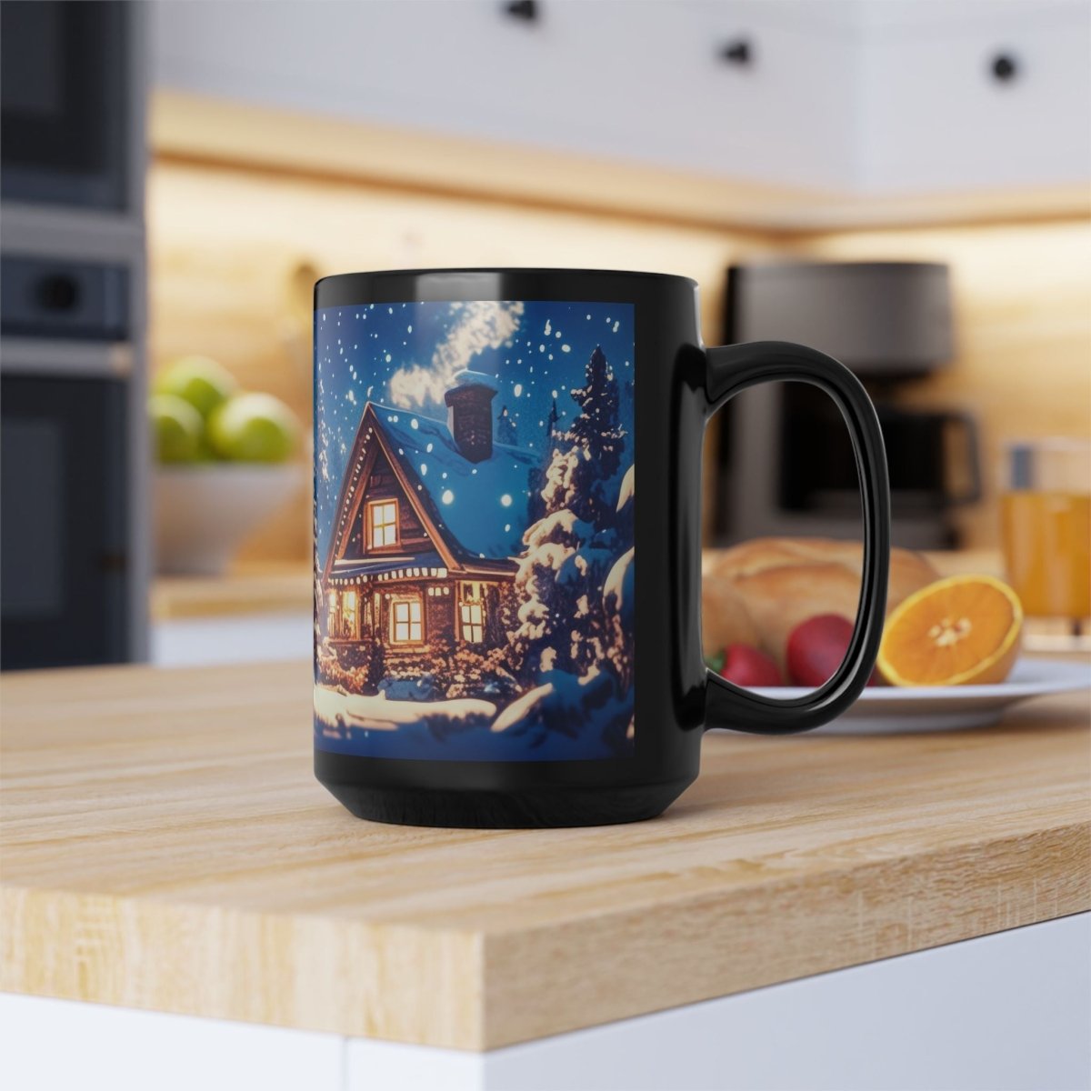 Cozy Winter Cabin Mug – Warmth in Every Sip 15oz - Elegant Deer