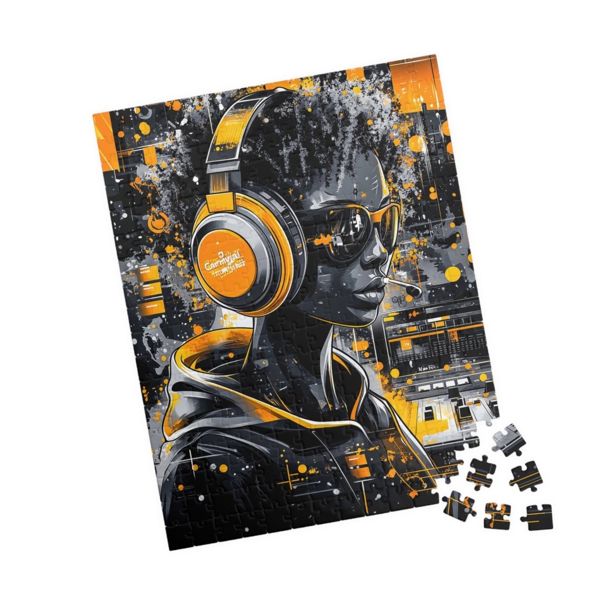 🎧 Cyber DJ Girl Puzzle – Neon Groove Edition 🎛️ - Elegant Deer