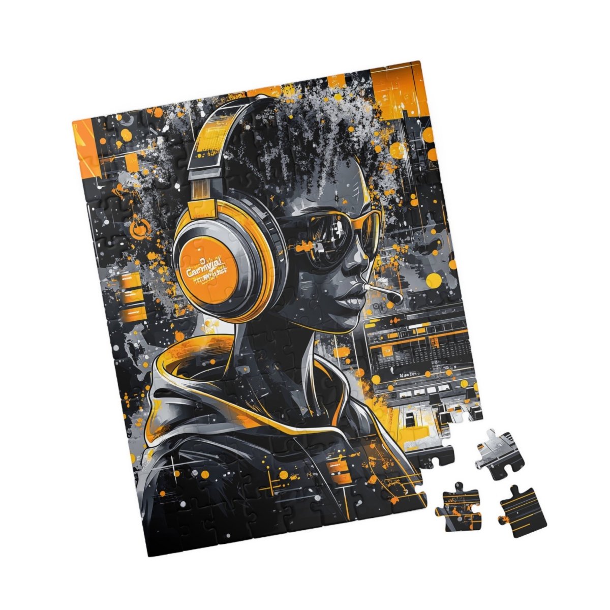 🎧 Cyber DJ Girl Puzzle – Neon Groove Edition 🎛️ - Elegant Deer