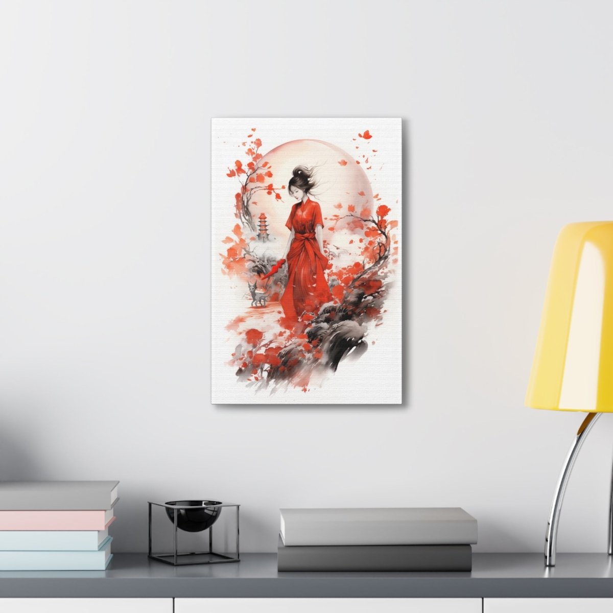 Devil Or The Beauty Canvas Poster - Elegant Deer