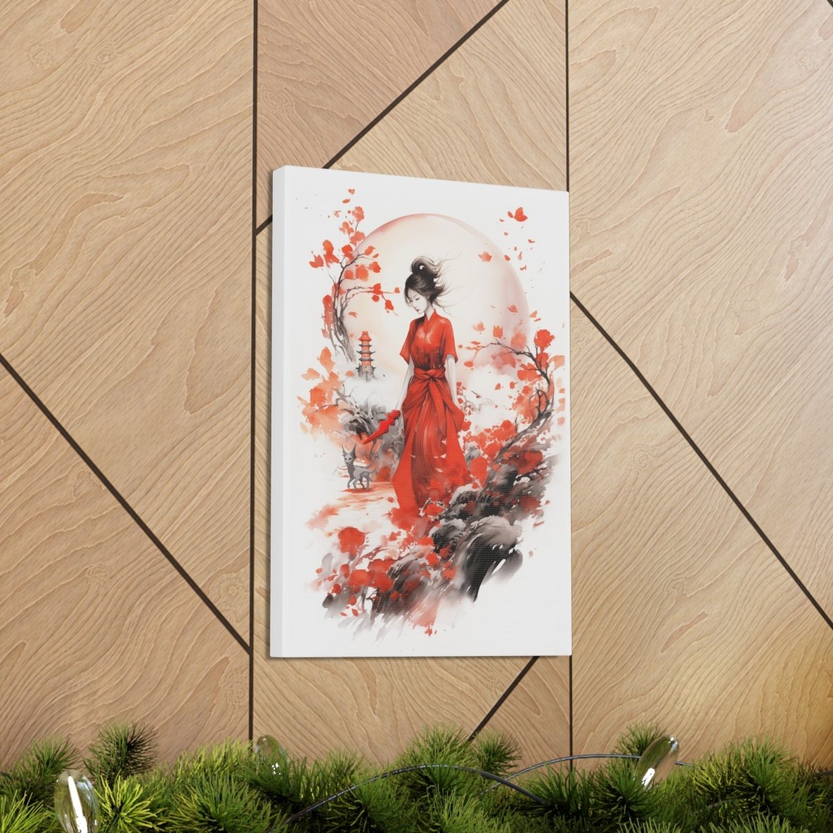Devil Or The Beauty Canvas Poster - Elegant Deer
