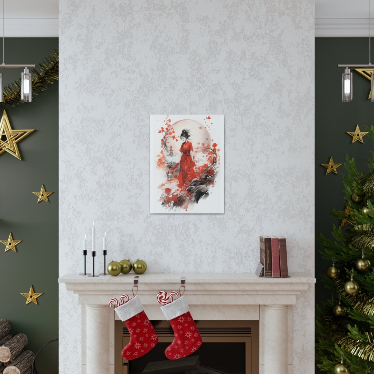 Devil Or The Beauty Canvas Poster - Elegant Deer