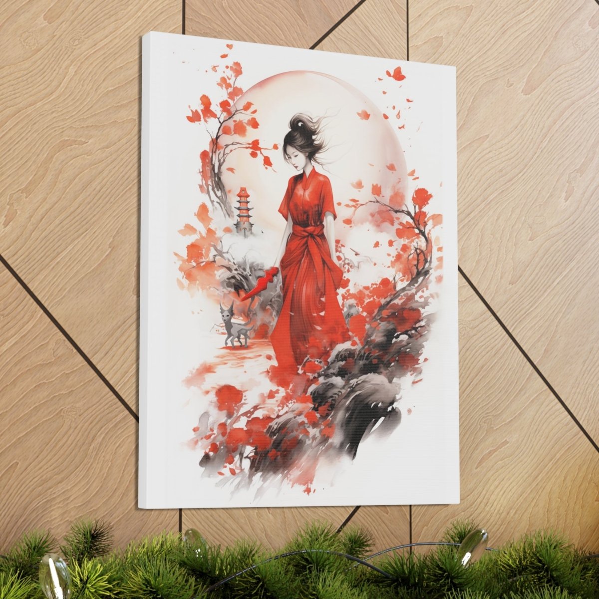 Devil Or The Beauty Canvas Poster - Elegant Deer