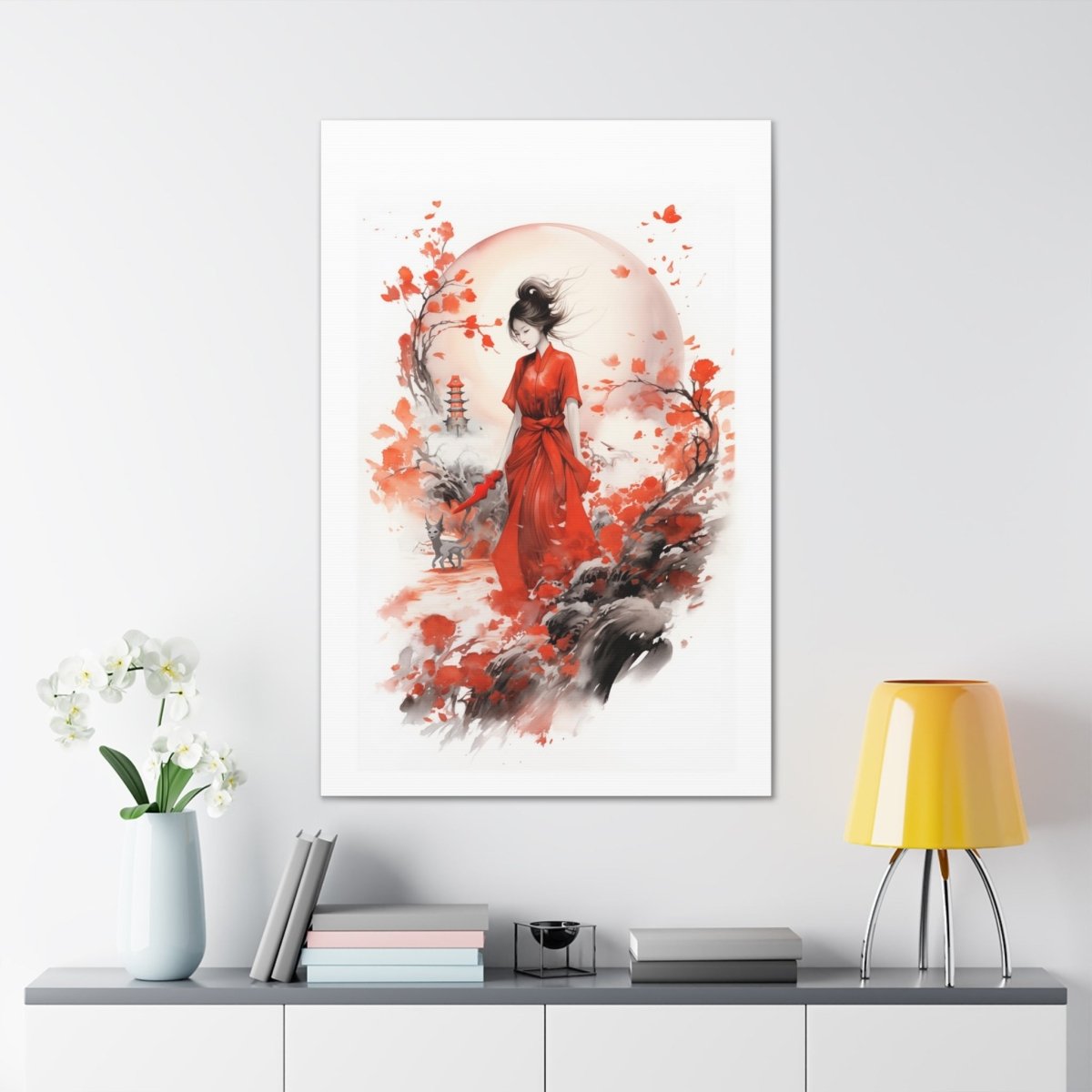 Devil Or The Beauty Canvas Poster - Elegant Deer