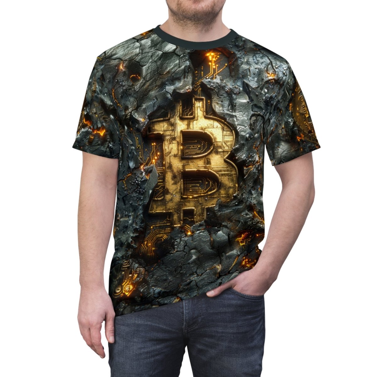 Digital Frontier T-Shirt (AOP) - Elegant Deer