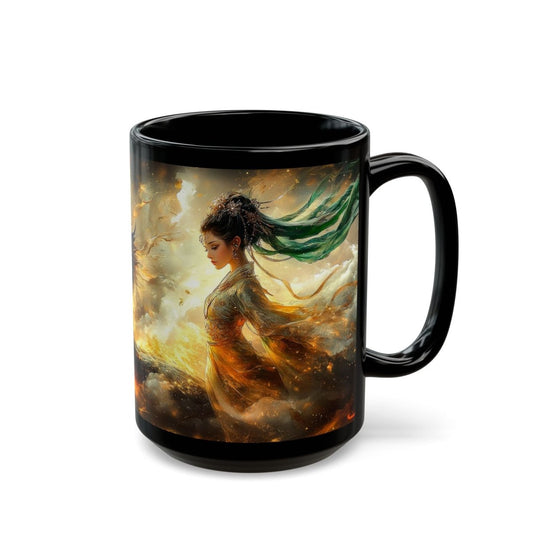 🐉 Dragon Empress – Mystical Fire Mug 🔥 - Elegant Deer