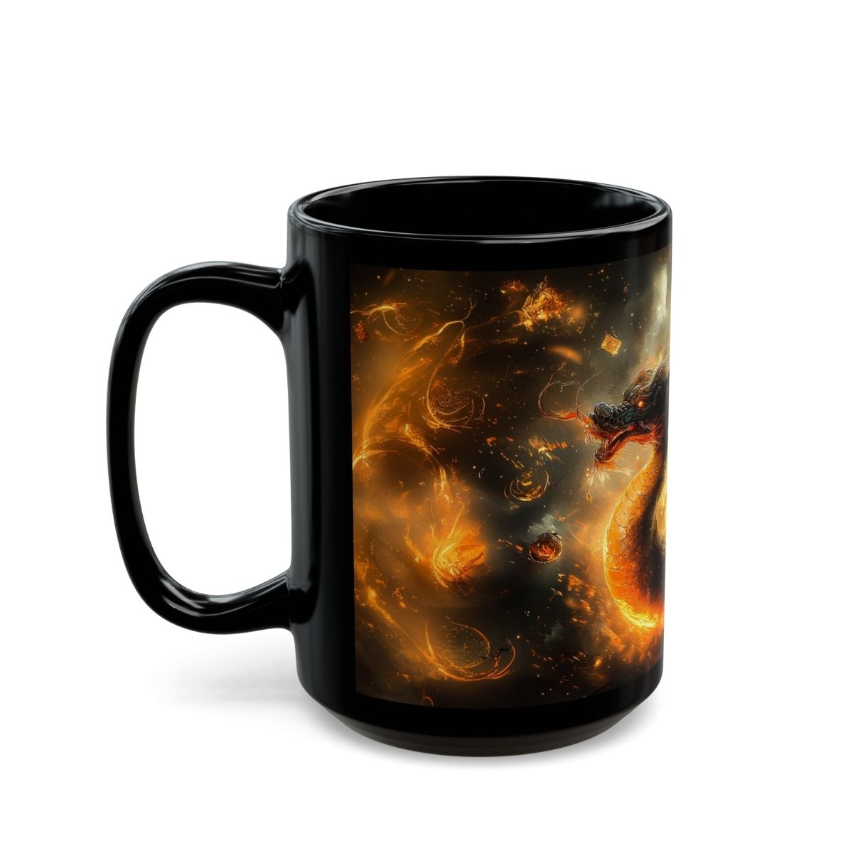 🐉 Dragon Empress – Mystical Fire Mug 🔥 - Elegant Deer