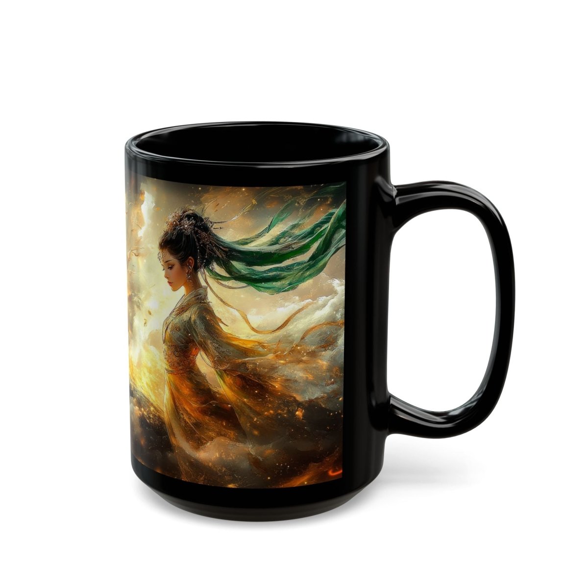 🐉 Dragon Empress – Mystical Fire Mug 🔥 - Elegant Deer