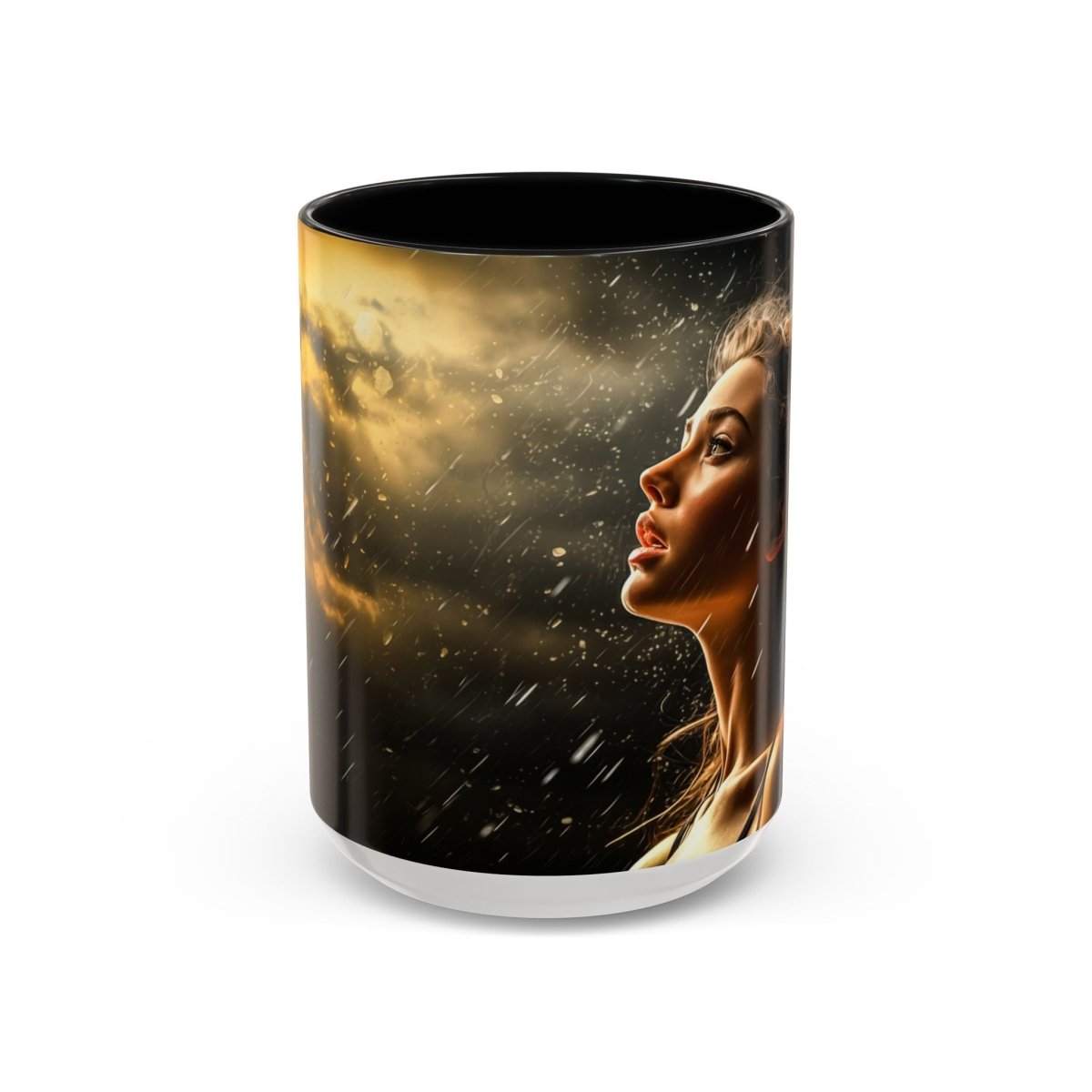 Exquisite Rainy Day Elegance Coffee Mug, 15oz - Elegant Deer