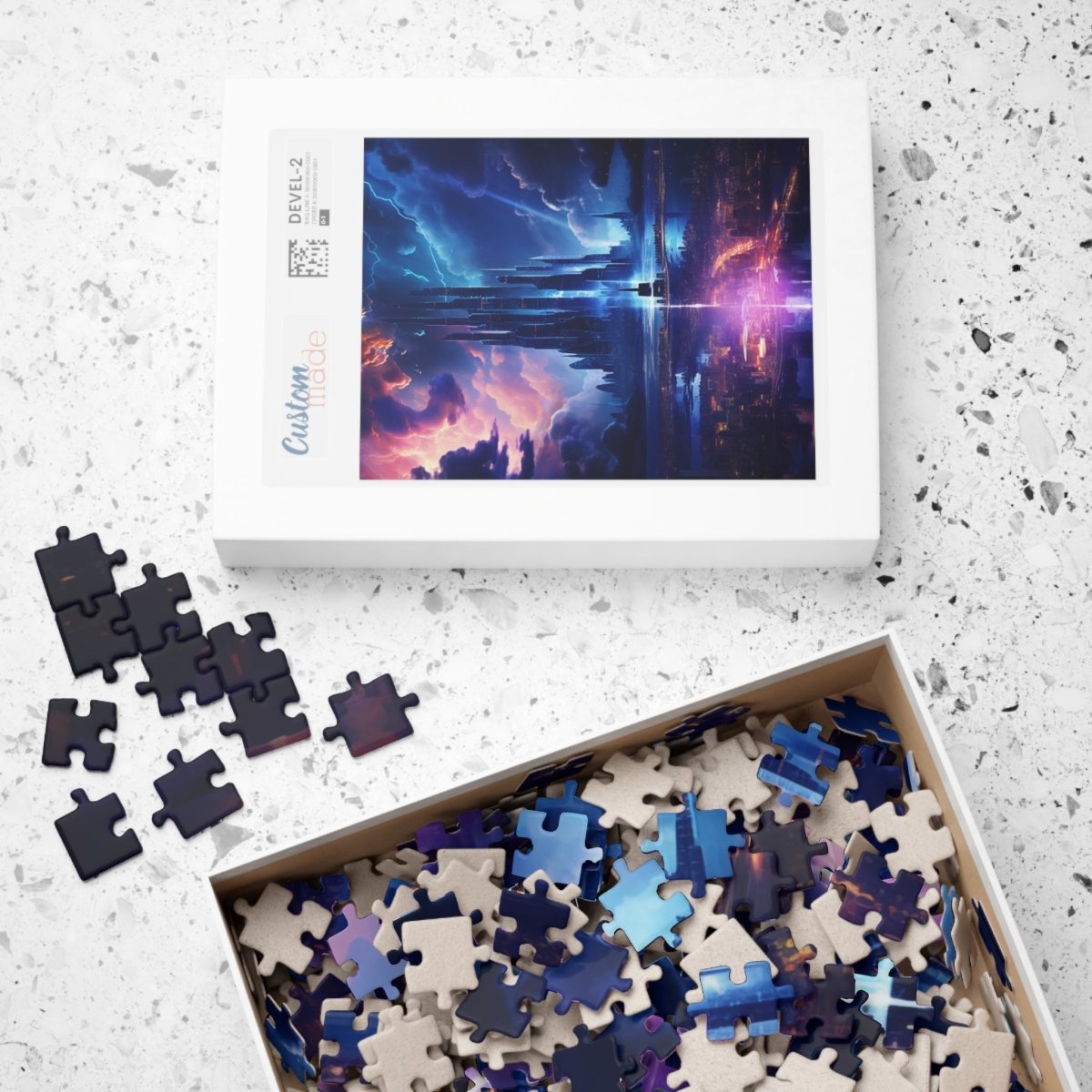 Futuristic cyberpunk style city jigsaw puzzle - Elegant Deer