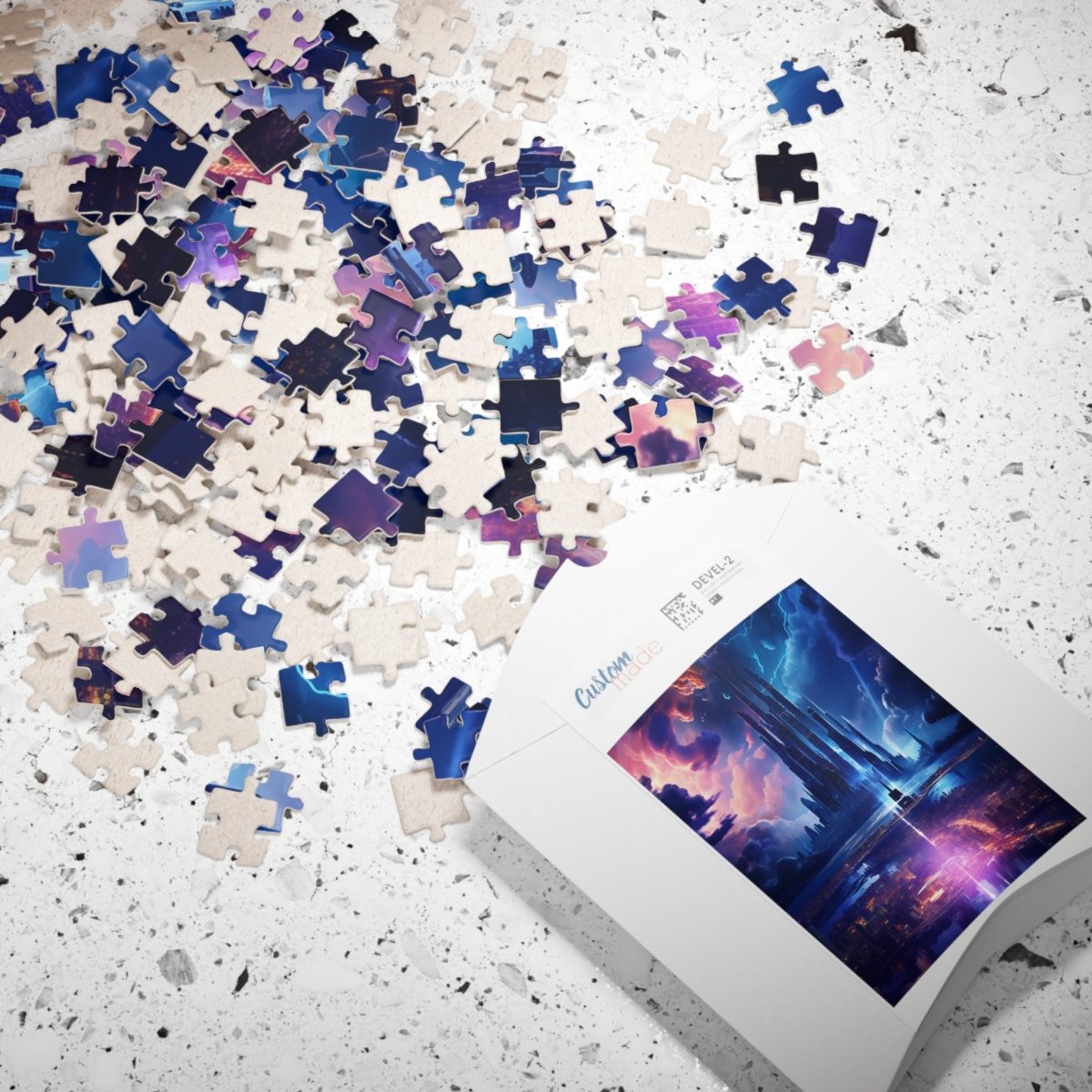 Futuristic cyberpunk style city jigsaw puzzle - Elegant Deer