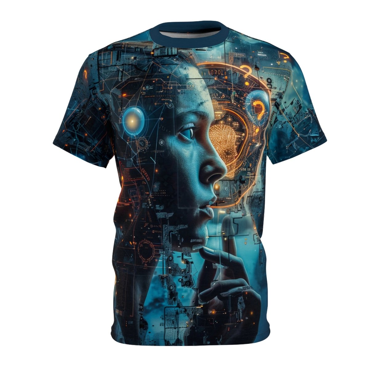 Futuristic Mindscape T-Shirt (AOP) - Elegant Deer
