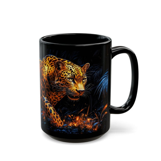 🐆 Jungle Leopard – Enchanted Guardian Mug 🍃 - Elegant Deer