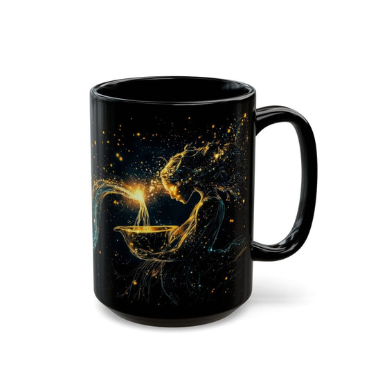 ♒ Mystic Aquarius – Celestial Water Bearer Mug - Elegant Deer