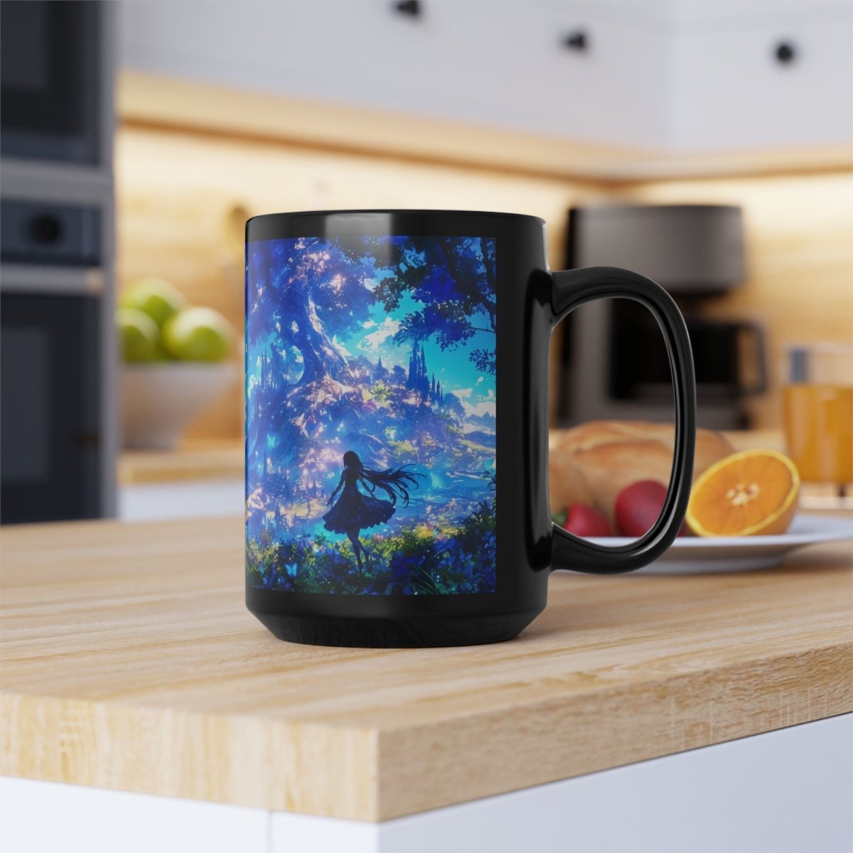 Mystical Fantasy Forest Coffee Mug 15oz - Elegant Deer