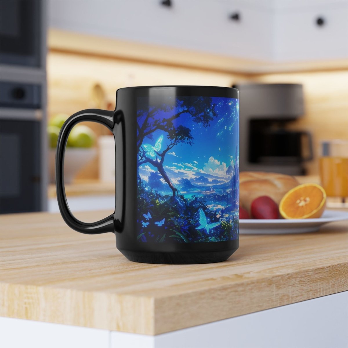 Mystical Fantasy Forest Coffee Mug 15oz - Elegant Deer