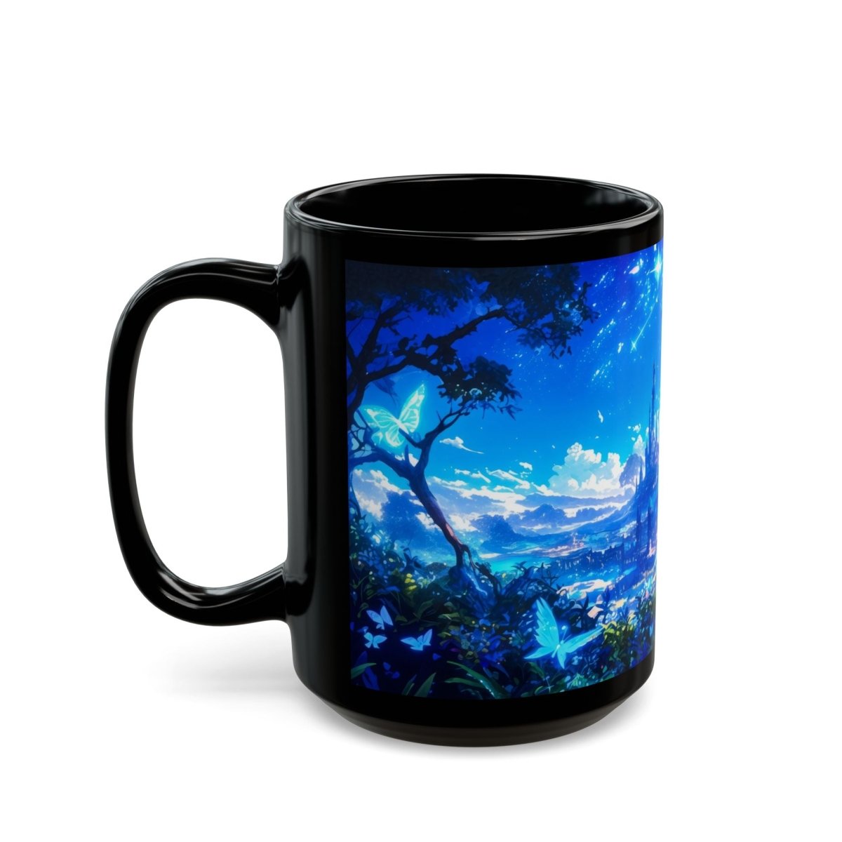 Mystical Fantasy Forest Coffee Mug 15oz - Elegant Deer
