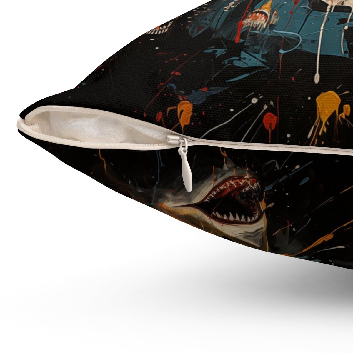 Neo expressionism Shark Pillow - Elegant Deer