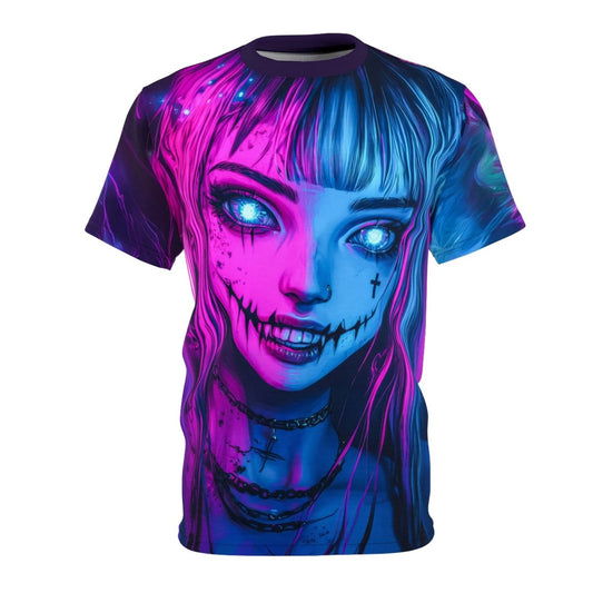 Neon Vampire - Dual - Sided AOP T-Shirt - Elegant Deer