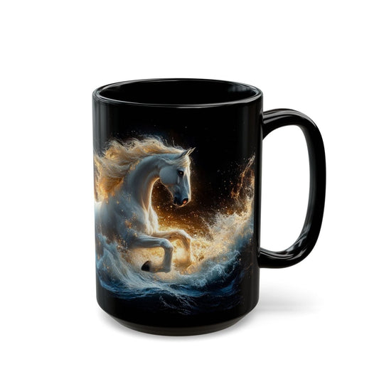 🐴 Ocean Horse – Mystical Waves Mug 🌊 - Elegant Deer