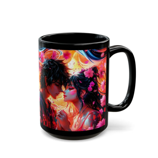 Romantic Manga - Style Coffee Mug 15oz - Elegant Deer