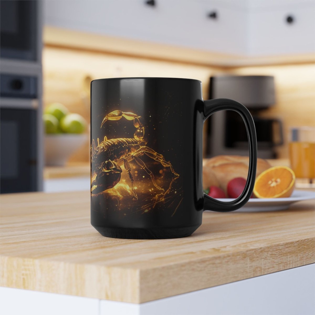 🔥 Scorpion’s Fury – Mystical Golden Glow Mug 🦂✨ - Elegant Deer