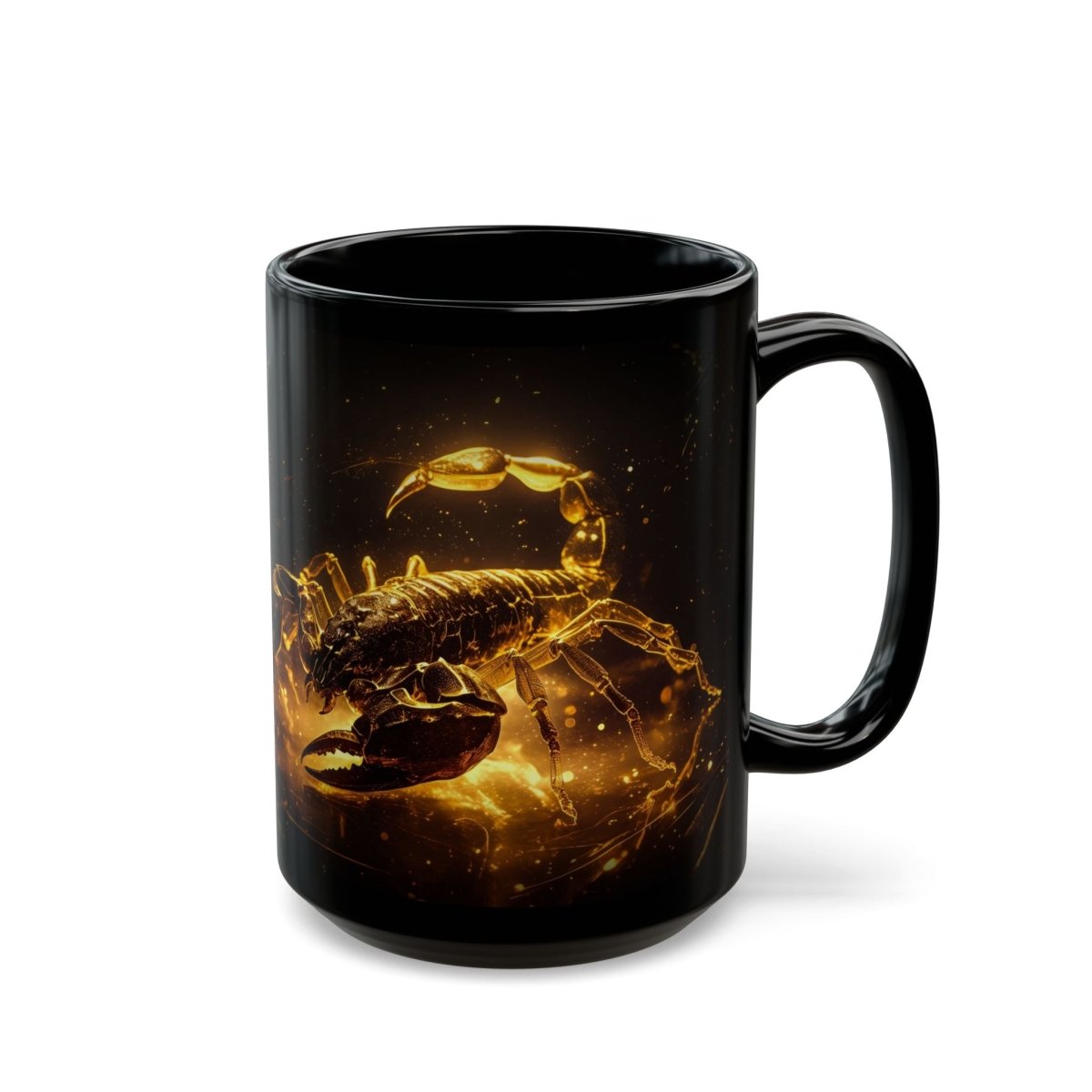 🔥 Scorpion’s Fury – Mystical Golden Glow Mug 🦂✨ - Elegant Deer