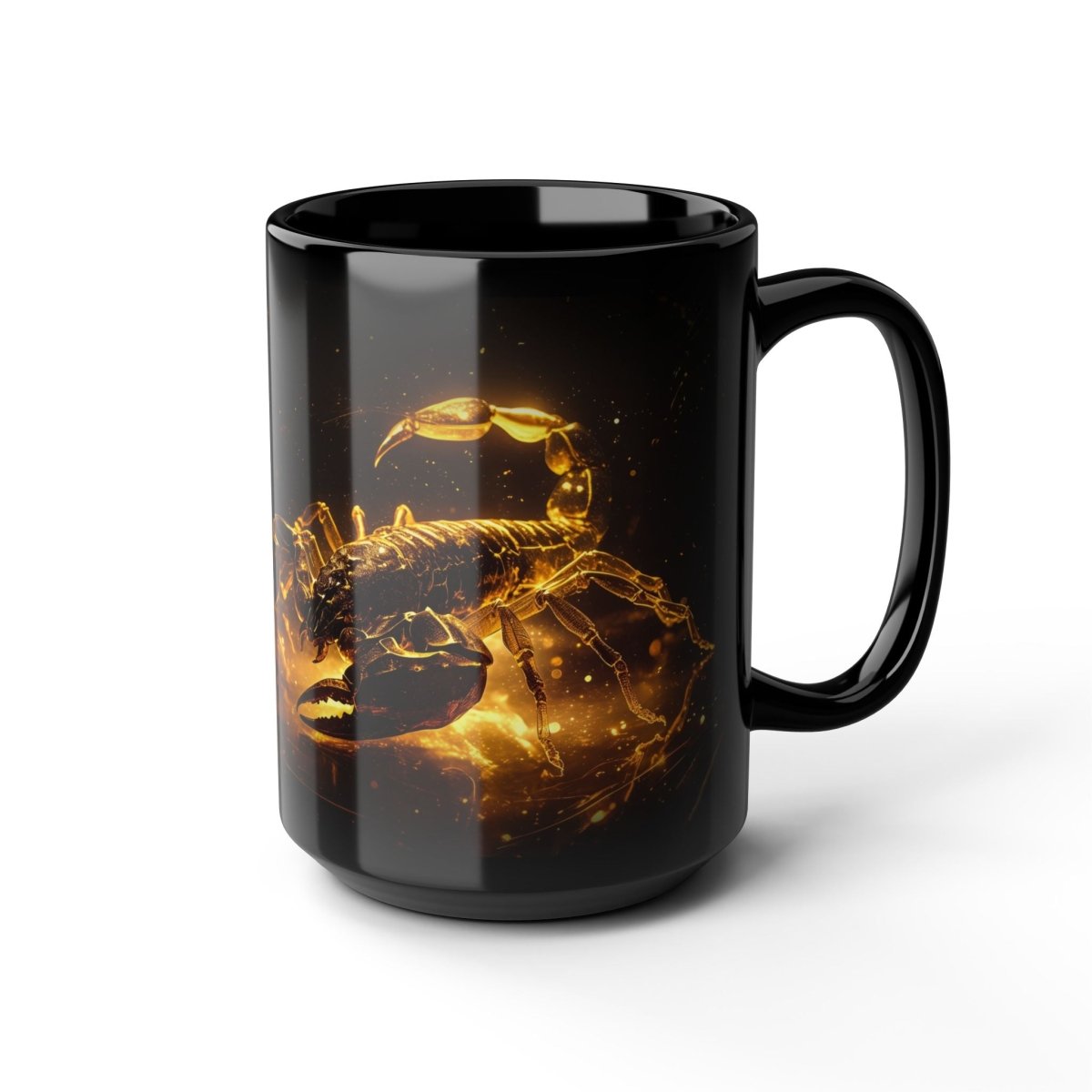 🔥 Scorpion’s Fury – Mystical Golden Glow Mug 🦂✨ - Elegant Deer