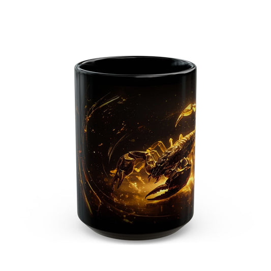 🔥 Scorpion’s Fury – Mystical Golden Glow Mug 🦂✨ - Elegant Deer