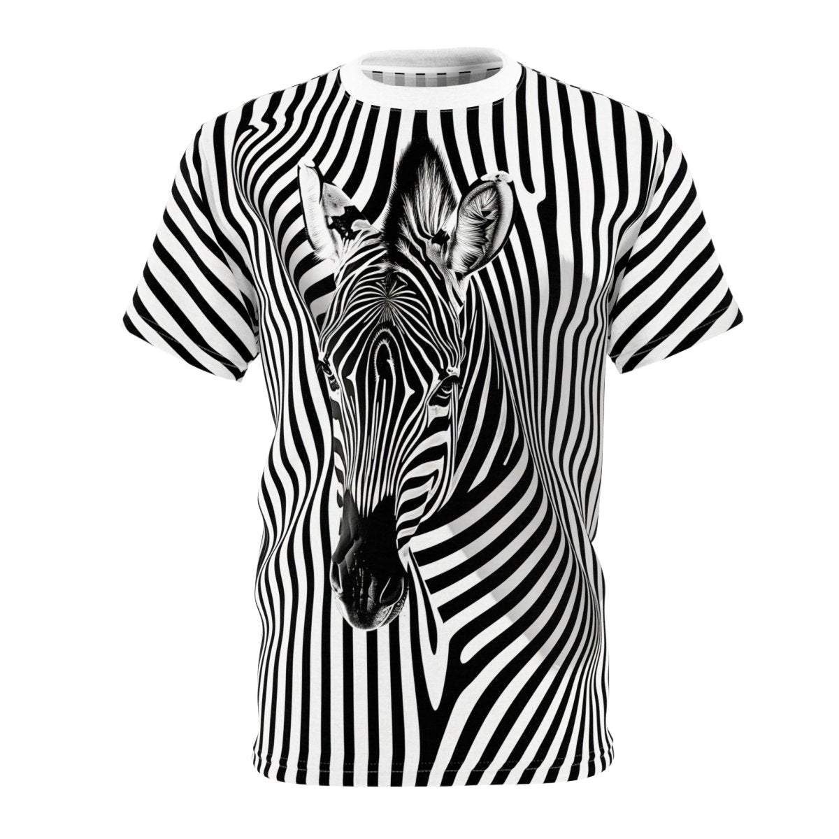 Zebra Illusion T-Shirt (AOP) - Elegant Deer